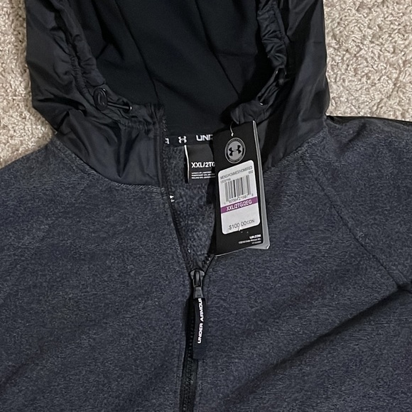 NWT Under Armour Men's Sportstyle Microfleece 1/2 Zip Hoodie in Gray SZ XXL - Picture 3 of 6